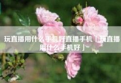 玩直播用什么手机好直播手机「玩直播用什么手机好」